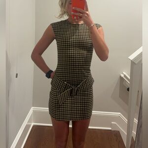 Zara Black and Tan Mini Dress